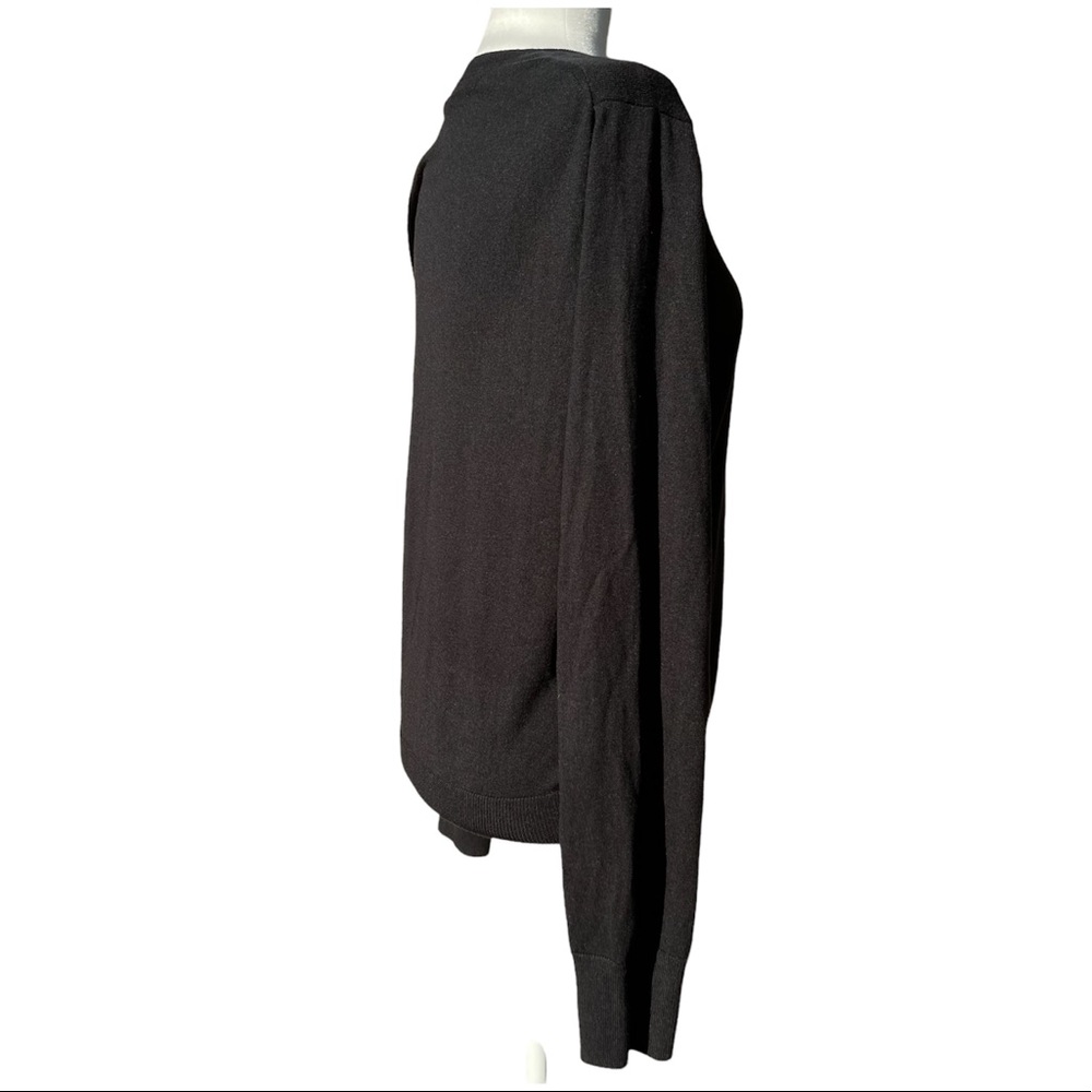 Banana Republic Luxury Blend Black Crewneck Sweater - Picture 4 of 9
